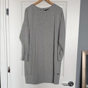 Ellen Tracy Light Gray Sweater Dress